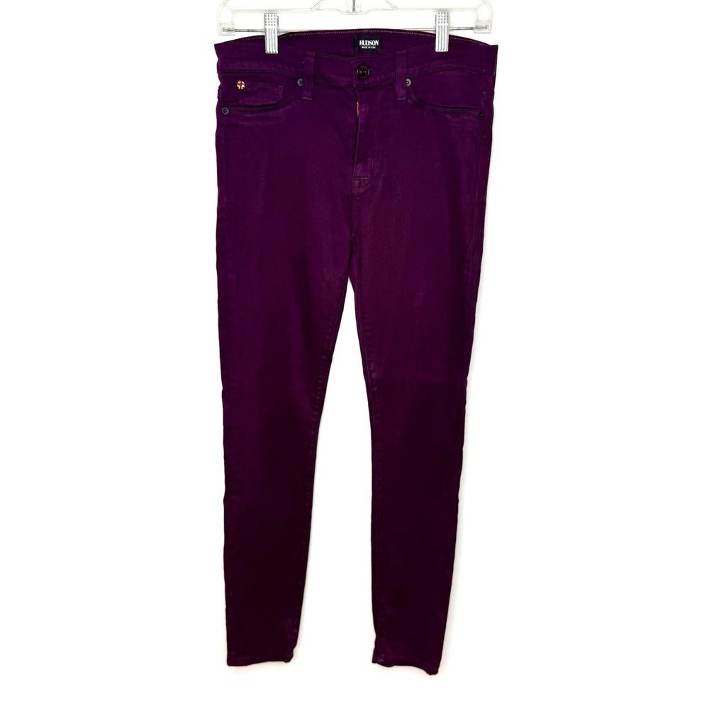 Hudson Jeans Womens 29 Purple Stretch Mid Rise Ankle Skinny City Hipster